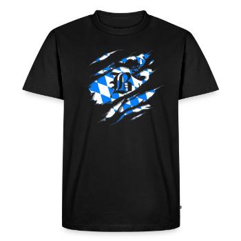 La Bavière déchirée - T-shirt Premium bio Homme - noir - Devant - Nico (187cm)