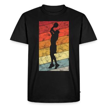 Basketteur basket-ball basketteur - T-shirt Premium bio Homme - noir - Devant - Nico (187cm)