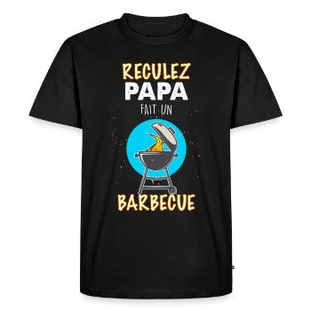 Papa Barbecue Humour - T-shirt Premium bio Homme - noir - Devant - Nico (187cm)