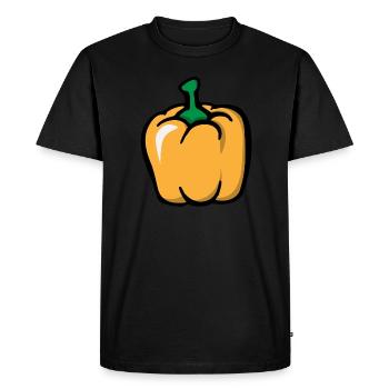 Paprika jaune paprica yellow pepper - T-shirt Premium bio Homme - noir - Devant - Nico (187cm)