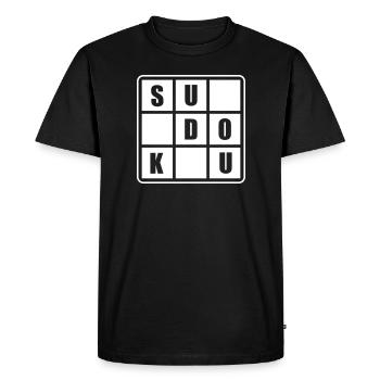 Sudoku - Men's Premium Organic T-Shirt - black - Front - Nico (187cm)