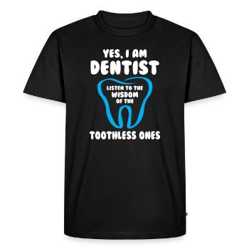Je suis dentiste - T-shirt Premium bio Homme - noir - Devant - Nico (187cm)