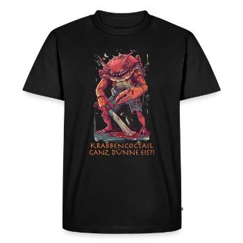 Crab Crab Coctail North Sea Holiday - Men's Premium Organic T-Shirt - black - Front - Nico (187cm)