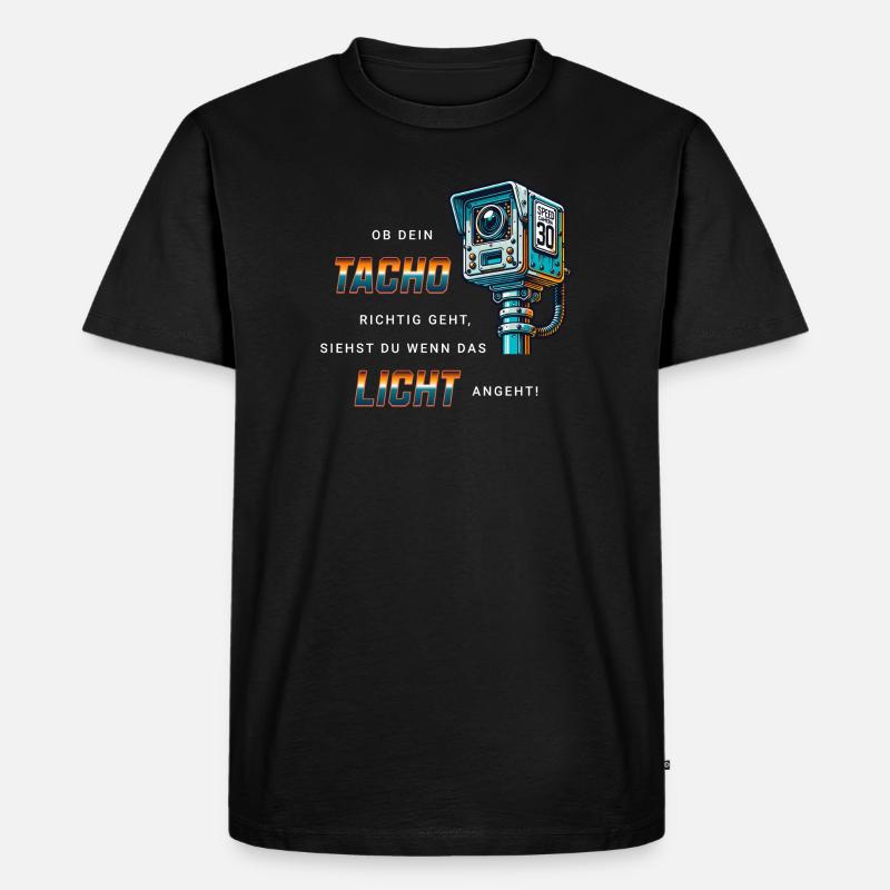 Auto Tuning Blitzer Spruch - Männer Premium Bio T-Shirt - Schwarz