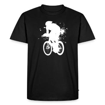 Vélo de route vélo de route pour hommes vélo de course cycliste de course - T-shirt Premium bio Homme - noir - Devant - Nico (187cm)