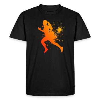Jogging hommes fitness jogging course à pied - T-shirt Premium bio Homme - noir - Devant - Nico (187cm)