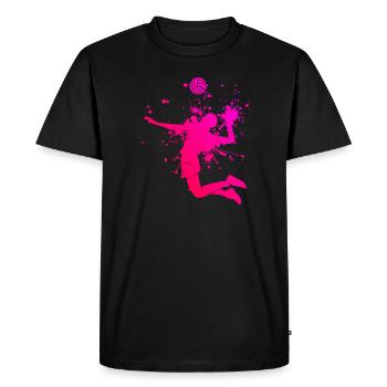 Joueur de volleyball Beach Volley Volleyball Hommes - T-shirt Premium bio Homme - noir - Devant - Nico (187cm)