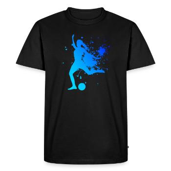 Matchs de football Footballeurs Matchs de football - T-shirt Premium bio Homme - noir - Devant - Nico (187cm)