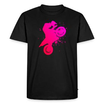 Dirt Biker Dirtbike Freestyle Motocross Dirt Bike - T-shirt Premium bio Homme - noir - Devant - Nico (187cm)