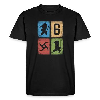 Ninjas 6ème anniversaire Enfants 6 ans Ninja - T-shirt Premium bio Homme - noir - Devant - Nico (187cm)