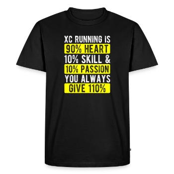 Coureur de fond et entraîneur de cross-country - Cross unique - T-shirt Premium bio Homme - noir - Devant - Nico (187cm)