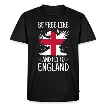 Drapeau d’Angleterre Vintage Drapeau Anglais Utilisé Look - T-shirt Premium bio Homme - noir - Devant - Nico (187cm)