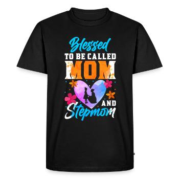 Fête des belles-mères Belle-mère Mère - T-shirt Premium bio Homme - noir - Devant - Nico (187cm)