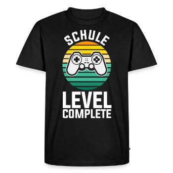Level Completed School Leaving Certificate - Men's Premium Organic T-Shirt - black - Front - Nico (187cm)