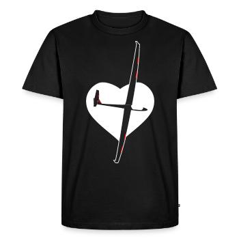 Planeurs Planeurs Planeurs Voler - T-shirt Premium bio Homme - noir - Devant - Nico (187cm)