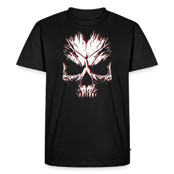 Skull - Men's Premium Organic T-Shirt - black - Front - Nico (187cm)