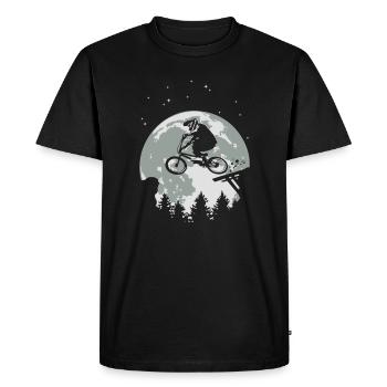 Full moon and BMX flex - Men's Premium Organic T-Shirt - black - Front - Nico (187cm)
