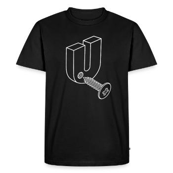 Screw U, Screw you, fuck you bumsen screw fuck - Men's Premium Organic T-Shirt - black - Front - Nico (187cm)