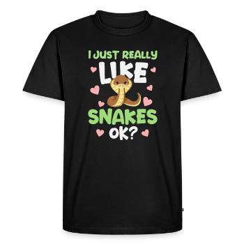 Serpents serpents - T-shirt Premium bio Homme - noir - Devant - Nico (187cm)