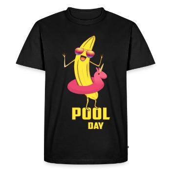 Cool Pool Banana - Men's Premium Organic T-Shirt - black - Front - Nico (187cm)
