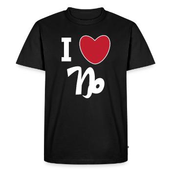 Capricorne Heart Statement Astrologie Superstition - T-shirt Premium bio Homme - noir - Devant - Nico (187cm)