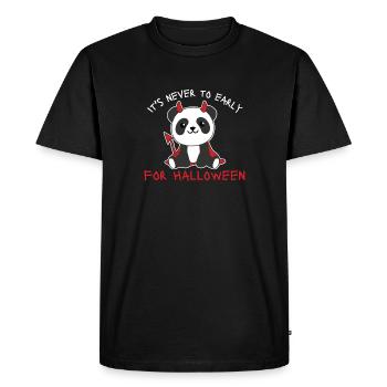 Panda il n’est jamais trop tôt pour le diable d’Halloween - T-shirt Premium bio Homme - noir - Devant - Nico (187cm)