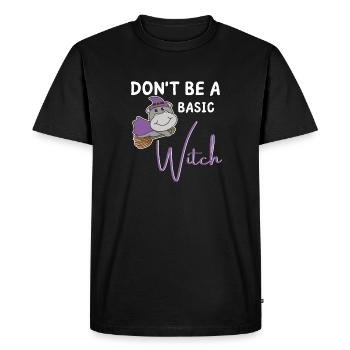 Hippopotame Halloween Sorcière Les sorcières ne sont pas une sorcière de base - T-shirt Premium bio Homme - noir - Devant - Nico (187cm)