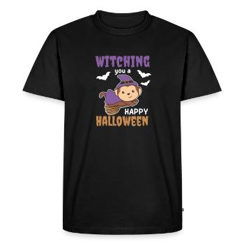Sorcières singes Sorcières Sorcières vous sorcière un joyeux Halloween - T-shirt Premium bio Homme - noir - Devant - Nico (187cm)