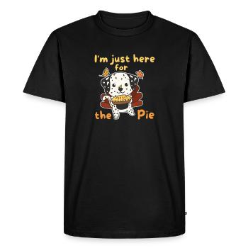 thanksgiving day outfits turkey dalmatian pie - Men's Premium Organic T-Shirt - black - Front - Nico (187cm)