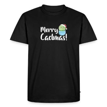 Jeu de mots sur les plantes de cactus drôles de Merry Cactma - T-shirt Premium bio Homme - noir - Devant - Nico (187cm)