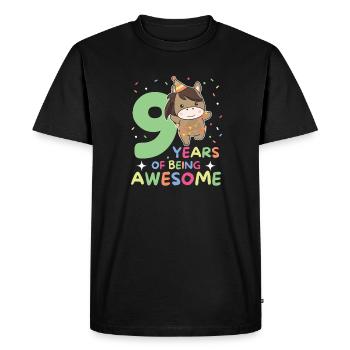 Horse for 9th birthday Children nine years old - Men's Premium Organic T-Shirt - black - Front - Nico (187cm)