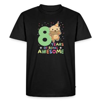 Loutre pour ses enfants de 8 ans - T-shirt Premium bio Homme - noir - Devant - Nico (187cm)