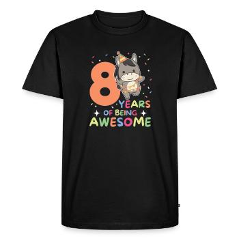Âne pour les enfants de 8 ans de huit ans - T-shirt Premium bio Homme - noir - Devant - Nico (187cm)