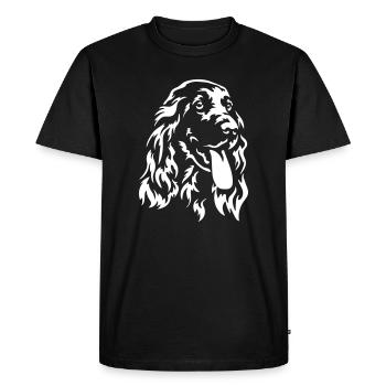 Cocker Spaniel Head "Black Edition" - Men's Premium Organic T-Shirt - black - Front - Nico (187cm)