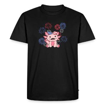 4 juillet American Axolotl for Kids USA - T-shirt Premium bio Homme - noir - Devant - Nico (187cm)
