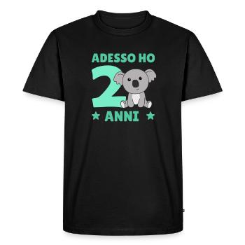 Children 2nd birthday Koala Adesso ho 2 anni - Men's Premium Organic T-Shirt - black - Front - Nico (187cm)