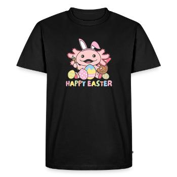 joyeuses Pâques sucrées axolotl Pâques avec des œufs de Pâques - T-shirt Premium bio Homme - noir - Devant - Nico (187cm)