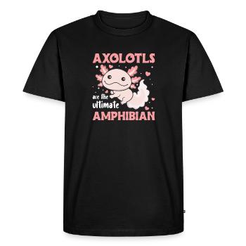 Axolotl sont l’ultime Amphibian mignon axolotl - T-shirt Premium bio Homme - noir - Devant - Nico (187cm)