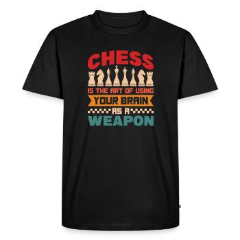 Pièce d’échecs King Pawn Dream - T-shirt Premium bio Homme - noir - Devant - Nico (187cm)