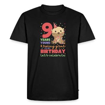 Loutre pour ses enfants de 9 ans - T-shirt Premium bio Homme - noir - Devant - Nico (187cm)