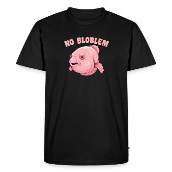 Blobfish No Bloblem drôle de blobfish - T-shirt Premium bio Homme - noir - Devant - Nico (187cm)