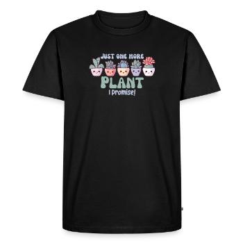 Funny Plant Saying Plant Kawaii Succulent - Men's Premium Organic T-Shirt - black - Front - Nico (187cm)