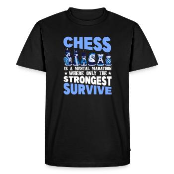 Chess Chess piece King Pawn Dream - Men's Premium Organic T-Shirt - black - Front - Nico (187cm)