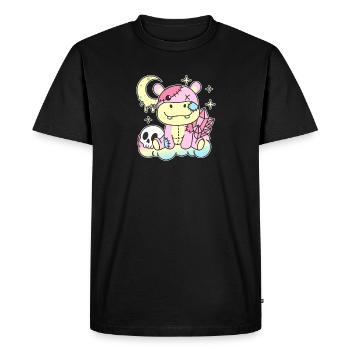 Kawaii Gothique Hippopotame Pastel Goth gothique - T-shirt Premium bio Homme - noir - Devant - Nico (187cm)