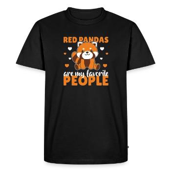 Les pandas roux sont mes plus chers pandas mignons - T-shirt Premium bio Homme - noir - Devant - Nico (187cm)