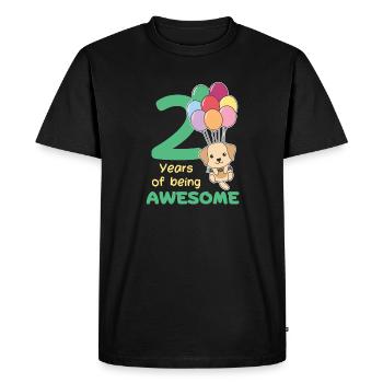Labrador pour les enfants de 2e anniversaire de deux ans - T-shirt Premium bio Homme - noir - Devant - Nico (187cm)
