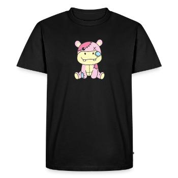 Kawaii Gothique Hippopotame Pastel Goth gothique - T-shirt Premium bio Homme - noir - Devant - Nico (187cm)