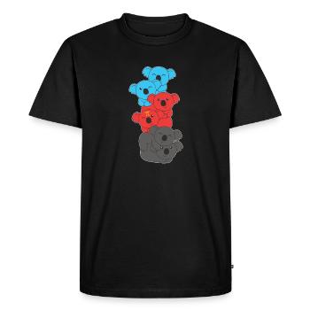 Polyamory Flag Gay Pride LGBTQ Koala Tower - Men's Premium Organic T-Shirt - black - Front - Nico (187cm)