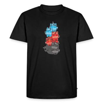 Polyamory Flag Gay Pride LGBTQ Unicorn Tower - Men's Premium Organic T-Shirt - black - Front - Nico (187cm)