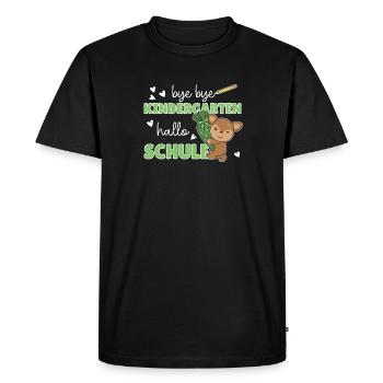 bye bye kindergarten hello school deer - Men's Premium Organic T-Shirt - black - Front - Nico (187cm)